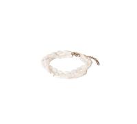 Purelei® Summer Breeze Bracelet pour femme - Perles de coquillage et acier inoxydable - Plaqué or 14 K/18 carats ou argent - Réglable 16-20 cm - Bijou d'été Boho Look, Eine Grösse, Acier inoxydable