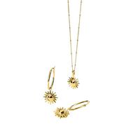 Purelei Sun Kette - Collier Femme avec Pendentif Soleil - Acier Inoxydable Imperméable à l'eau Réglable 50-55cm - Symbole de la joie de vivre et de la confiance en soi - Or/Argent/Or Rose, Eine Grösse