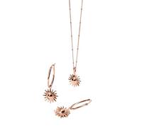 Purelei Sun Kette - Collier Femme avec Pendentif Soleil - Acier Inoxydable Imperméable à l'eau Réglable 50-55cm - Symbole de la joie de vivre et de la confiance en soi - Or/Argent/Or Rose, Eine Grösse