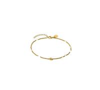 Purelei Sundial Shell Bracelet de cheville pour femme - Acier inoxydable doré/argenté/rose - Avec pendentif coquillage, perles d'eau douce et perles de verre - Réglable 21-25 cm - Étanche, Eine Grösse