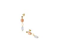 Purelei® Sunrise Boucles d'Oreilles - Boucles d'Oreilles Pendantes avec Aigue-Marine, Pierre de Soleil & Albit - Acier Inoxydable Plaqué Or 18K - Bijoux Femme 37mm - Couleurs Délicates & Aloha Vibes