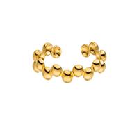 Purelei® Terra Bague - Bague réglable en acier inoxydable - Plaqué or 18 carats / argent / or rose - Design organique - Taille 50-60, Acier inoxydable, Aucune pierre précieuse