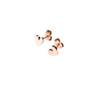 Purelei® Tiny Heart Boucles d'oreilles en forme de cœur minimalistes en acier inoxydable plaqué or 18 carats, argent, or rose | Intemporelles et élégantes, Normal, Acier inoxydable, Ormeau