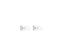 Purelei Tiny Heart Boucles d'oreilles pour femme en argent clair en forme de cœur en acier inoxydable avec revêtement argenté
