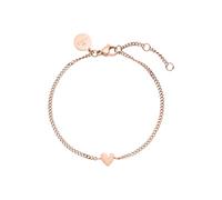 Purelei® Tiny Heart Bracelet en filigrane avec pendentif en forme de cœur | Acier inoxydable plaqué or 18 carats | Argent, or rose | Longueur réglable, Eine Grösse, Acier inoxydable, Agate
