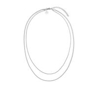 Purelei® Two Layers Bijou pour Femmes (Argent) - Collier pour Femmes en Acier Inoxydable Durable - Résistant à l'Eau - Longueur réglable 40-45 cm - Collier pour votre style