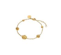 Purelei Velvet Rose Bracelet - Imperméable et réglable | Bracelet en acier inoxydable avec pendentifs roses gradués et plaqué or 14 K/18 carats | Attire tous les regards avec une touche romantique
