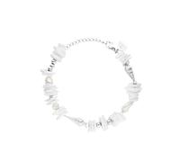 Purelei Wela Bracelet Femme - Avec Véritables Perles d'eau Douce, Perles Keshi & Coquillages - Acier Inoxydable 316L Doré/Rose/Argent - Réglable 16-19 cm - Étanche, Eine Grösse, Acier inoxydable