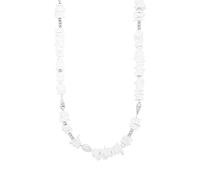 Purelei Wela Chaîne - Bijou résistant à l'eau avec véritables perles et morceaux de coquillages, réglable (40/45 cm), Länge: 40-45 cm, Acier inoxydable, Nacre d'ormeau