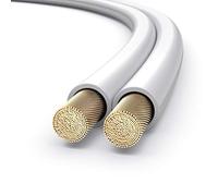 PureLink Câble de haut-parleur Câble de haut-parleur OFC 2x4,00mm² 0,20mm, 25,0m, câble en cuivre pur pour haut-parleurs hi-fi, caissons de basses, câble audio avec marquage de polarité, blanc