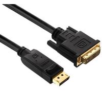 PureLink Câble DisplayPort vers DVI PureInstall Serie avec connecteurs plaqués or 24 carats, norme VESA, prise mâle DisplayPort vers prise mâle DVI-D (18+1), non bidirectionnel, conducteur cuivre OFC,