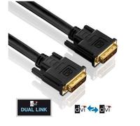 PureLink Câble DVI PureInstall Serie Dual Link avec connecteurs plaqués or 24 carats, résolution jusqu'à 2560 x 1600, prise mâle DVI-D (24+1) vers prise mâle DVI-D (24+1), conducteur cuivre OFC, tripl
