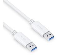 PureLink Câble USB-A vers USB-A, USB 3.1 Gen 1 avec transfert de données 5 GO/s, blanc, 1,50 m