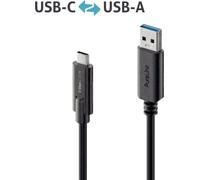 PureLink Câble USB-C vers USB-A, USB 3.1 Gen 1 avec transfert de données 5 GB/s, noir, 2,00m