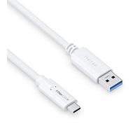 PureLink Câble USB-C vers USB-A, USB 3.1 Gen 1 avec transfert de données 5 GO/s, blanc, 2,00 m