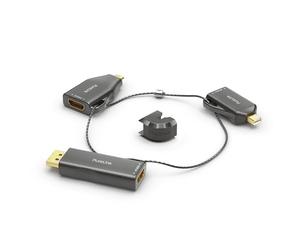 PureLink, Kit Adaptateur HDMI Bague DisplayPort Mini DisplayPort et USB-C vers HDMI Résolution 1080p Antivol Contacts plaqués Or Noir