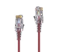 PureLink MC1505-010 Câble réseau CAT6 UTP (10/100/1000 Mbit/s), extra-mince avec 2x prise RJ45, câble de raccordement pour commutateur, modem, routeur, panneaux de brassage, panneaux de brassage, Lot de 1, 1,00m, rouge