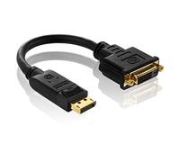 PureLink PI170 Série PureInstall - Adaptateur DisplayPort / DVI Certifié (DisplayPort Prise Mâle vers DVI-D (24+5) Single Link Prise Femelle ; 0.1m)