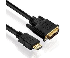 PureLink PI3000-015 Câble de connexion HDMI à Single Link DVI (2K FullHD (1080p), Ethernet), HDMI-A mâle vers DVI-D mâle (18+1), certifié, 1,50m, noir