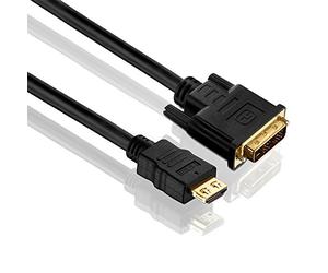 PureLink PI3000-020 Cble de connexion HDMI à Single Link DVI (2K FullHD (1080p), Ethernet), HDMI-A mle vers DVI-D mle (18+1), certifié, 2, 00m, noir
