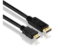 PureInstall PI5100 - Câble adaptateur - DisplayPort mâle pour HDMI mâle - 12.5 m - triple blindage - noir - rond