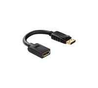 Purelink PureInstall PI175 - Rallonge de câble DisplayPort - DisplayPort (F) pour DisplayPort (M) - 10 cm - support 4K - noir