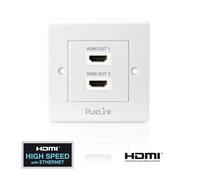 PureLink PureInstall Series Boîtier de connexion HDMI, 2x, blanc Pour installation dans des chemins de câbles (PI105)