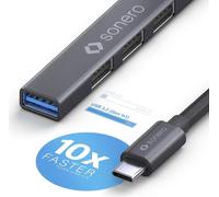 PureLink S-UH100-005 PureLink sonero Hub USB 4 ports gris espace