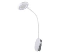 PURElite Lampe loupe à pince - Lampe de table et lampe de bureau rechargeable,grossissement 3x,LED,col réglable et pince inclus,ampoules à lumière naturelle pour la lecture,la couture,l'artisanat