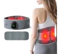 Purella Coussin chauffant portable sans fil avec masseur, soulagement des douleurs dans le bas du dos, portable pour les crampes menstruelles, 3 chaleurs/3 vibrations/3 minuterie, arrêt automatique