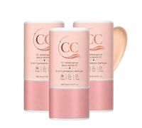Purelums CC Color-Correcting Tinted Serum,3-in-1 Complexion Perfector,Waterproof,Lightweight Coverage,Long Lasting Wear,Korean Covering Colour Corrector Invisible Pores Face Concealer Makeu Women，3pc