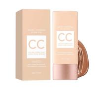 Purelums CC Color-Correcting Tinted Serum,Sérum Teinté CC Imperméable,Fond de Teint Couvrant,Fini Semi-Mat,Couvrance Légère,Waterproof,Longue,Hydratant Teinté pour Tous Types de Peau，Dark