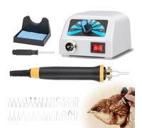 Pureluxe Pyrograveur sur Bois 60W: Machine à Pyrogravure avec 30 Têtes de Stylo, 1 stylos pyrogravures, 100-800°C Température Réglable pour bois pour bois, cuir et liège DIY