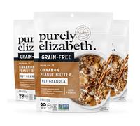 Purely Elizabeth, Beurre d'arachide à la cannelle, granola cétogène avec huile MCT, sans céréales (3 carats, sacs de 226,8 g)