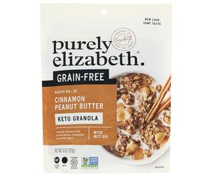 Purely Elizabeth Keto Granola Collagène au beurre d'arachide Keto Granola fabriqué avec des noix et des graines, sans graines, sans gluten, sans OGM (sachet de 8 oz)