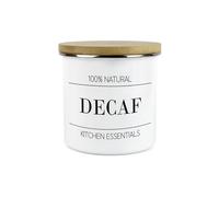 Purely Home Minimalist Kitchen Essentials Boîte de rangement pour décaféiné - Décor moderne noir et blanc - 1,2 l en émail pour boissons chaudes/aliments