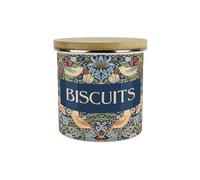 Purely Home Strawberry Thief Petite boîte de rangement pour biscuits - Motif tapisserie d'inspiration Morris - Bleu floral émaillé pour boissons chaudes/aliments