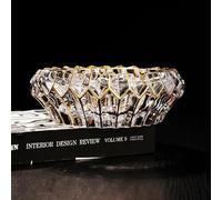 Puremagics Bol décoratif en cristal doré peint à la main pour cuisine et intérieur, maison et bureau, belle décoration artisanale, 14 cm.