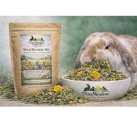 PureMeadow Premium Wild Meadow Mix - Nourriture naturelle pour lapins et cochons d'Inde - Sans céréales - Avec herbes de prairie - 5 kg