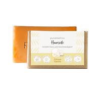 puremetics Savon pour cheveux « Citron Vanille » | Shampooing solide | Savon naturel bio pour cheveux