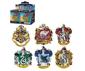 PUREMIND Harry Potter Puzzle 3D en Bois sous Licence Officielle - Set de 6pcs Aimants Frigo Blasons de Poudlard & Emblème du Poudlard Express DIY Collectible pour Adultes & Fans