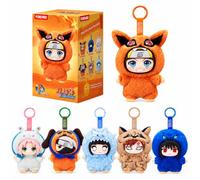 PUREMIND Naruto Beast Party Peluche, Blind Box, boîte individuelle, 15,5 cm | Officiellement licencié, tête vinyle, corps doux, bras mobiles, porte-clés métal, carte personnage, objet de collection