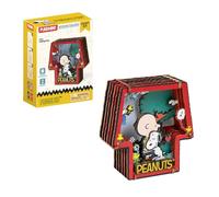 PUREMIND Snoopy Puzzle 3D en Bois - Licence Officielle Peanuts, Diorama Miniature Multicouche, Kit DIY, Déco Bureau & Cadeau Collection