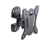 PureMounts FM10-100 Support Mural pour TV avec 33-69cm (13-27"), VESA: 100x100, basculable: 3°/-12°, pivotement: +/-25°, Distance du Mur: 75mm, Charger Max: 25kg, Noir PM-FM10-100