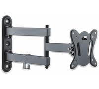 PureMounts FM12-100 Support Mural pour TV avec 33-69cm (13-27), VESA: 100x100, basculable: 3°/-12°, pivotement: +/-90°, Distance du Mur: 65-408mm, Charger Max: 25kg, Noir