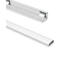 PureMounts® Goulotte de câbles en Aluminium avec 1x 40cm de Ruban adhésif 3M en Accessoire, 0,50m, Blanc