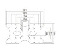 PureMounts PM-Adapt-B - Plaque Adaptateur VESA universel - pour l'largissement des Distances VESA - agrandit de VESA 50x50 à 400x200 - Charge max. 30kg
