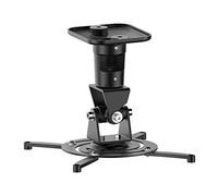 PureMounts Spider-Plus Fixation Plafond pour projecteur, inclinable à 25 °, orientable, Distance au Plafond: 225 mm, capacité de Charge Max. 15 kg, espacement des Trous 180-310 mm, Noir