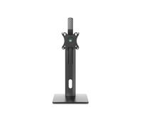 PureMounts Support de Moniteur pour Un écran, 1x Support de Moniteur VESA 75x75 à VESA 100x100, réglable en Hauteur en continu, inclinable, pivotant, Rotatif, Noir PM-OFFICE-ST-01