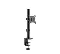 PureMounts Support de Moniteur, Support de Moniteur pour 1 écran, 17 à 32 Pouces, réglable en Hauteur, inclinable, pivotant, VESA 75 et 100, Support de Bureau, Support d'écran, Noir